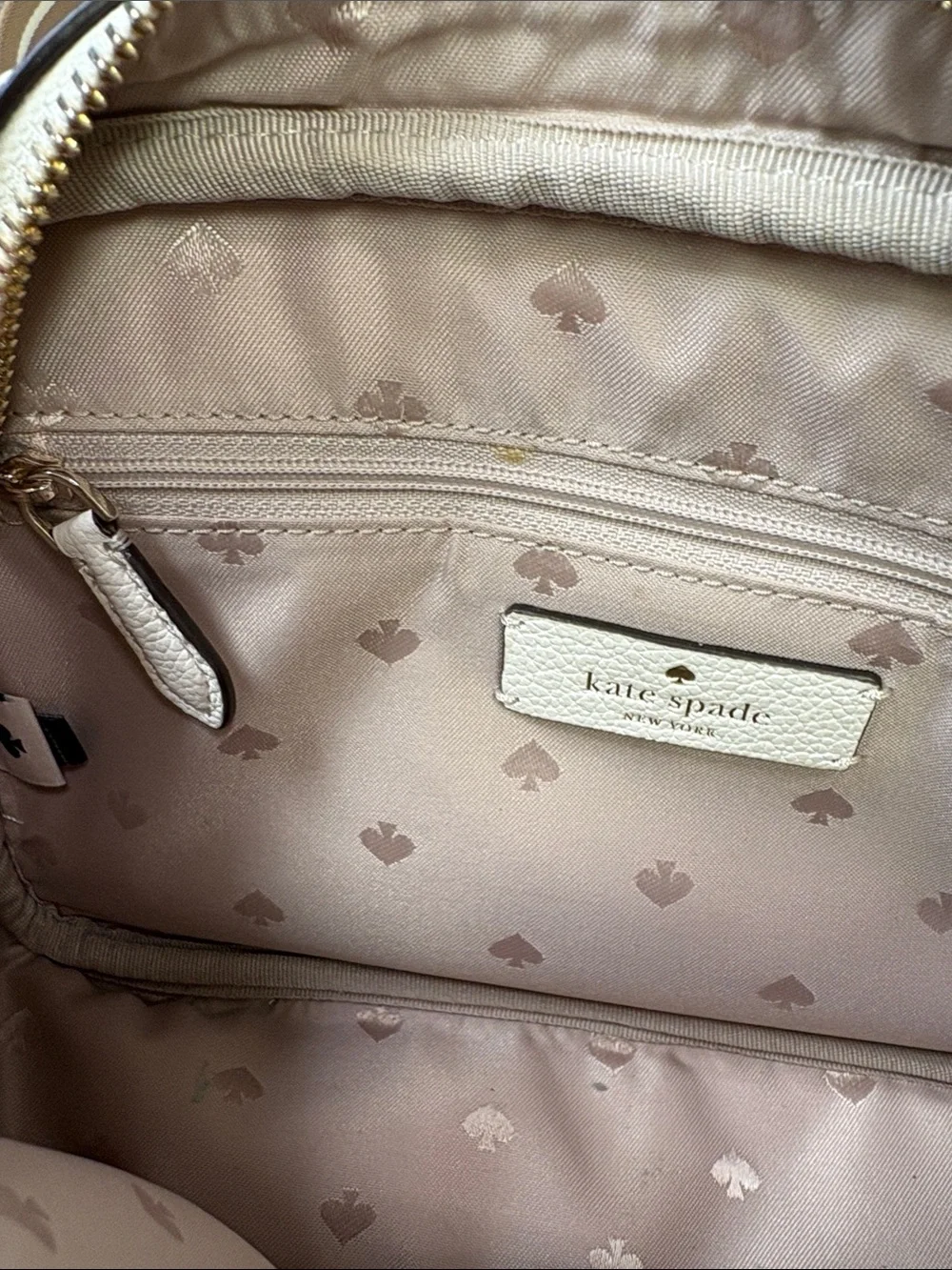 Kate Spade New York Rosie Pebbled Leather Flap Camera Bag Cream